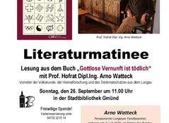 Einladung zum Literaturmatinee Einladung zum Literaturmatinee