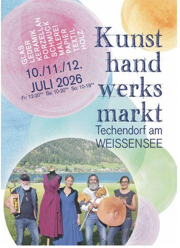 Kunsthandwerksmarkt Techendorf am Weissensee mit Ausstellern und Produkten