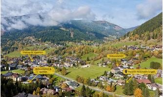 Harald's holiday apartments in a central location in the district of Bach. Three ski bus stops, the Bach lift, and the St. Kathrein thermal spa can be reached on foot in no time.