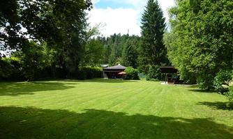 This is our house with the terrace. The large garden is exclusively available to you.