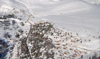 Falkertsee from the air - at the very bottom the Sauerlacher Hut