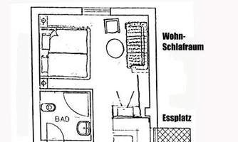 A schematic representation of a one-room apartment with a total area of 31.23 m² and a balcony of 3.8 m². The floor plan shows the living area, kitchen, dining area, and bathroom.