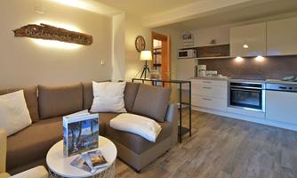 Wohn- und Küchenbereich Appartement Günter