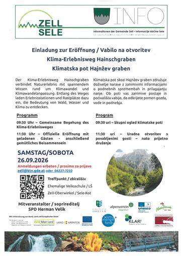 Eröffnung Klima-Erlebnisweg Hainschgraben