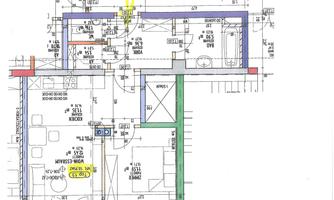 This is an architectural plan of a living space. The various rooms and dimensions are clearly marked.