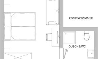 Wohnbeispiel Grundriss Doppelzimmer ohne Balkon