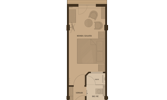 Grundriss Zimmer Kat. A Seeblick Balkon