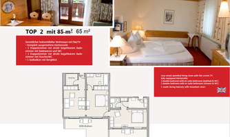A cozy holiday apartment with two bedrooms and a large living area. The rooms are bright and friendly with a beautiful view.