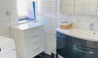 Bathroom with washing machine