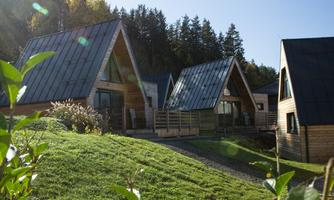 Chalet village in autumn