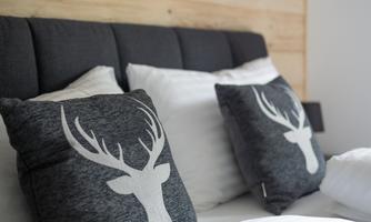 One of the bedrooms in the chalets