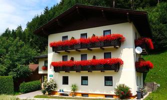 A beautiful building with blooming balconies and surrounded by lots of greenery. The facade is bright and inviting, perfect for a peaceful stay in nature.