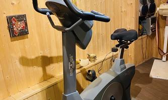 Fitness room with bicycle