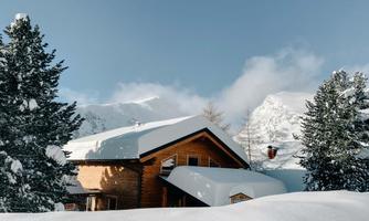 Chalet Typ Almsommer - Außenansicht mit Carport