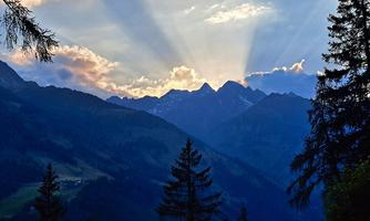 Evening mood on the chalet balcony