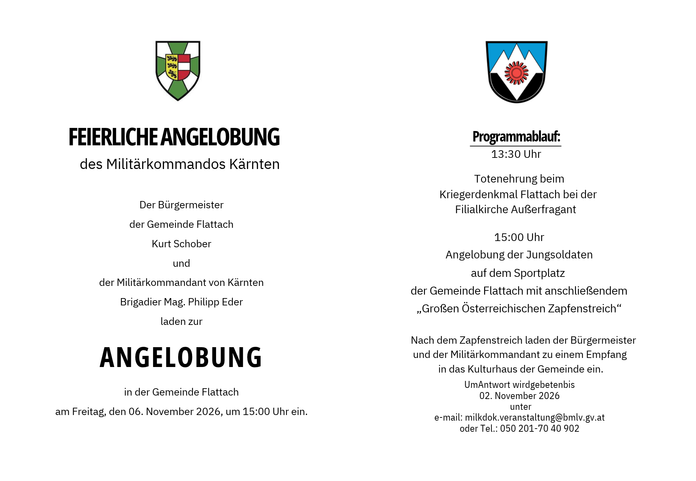 Feierliche Angelobung in Flattach