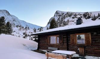 In winter an absolute oasis of well-being with opportunities such as tobogganing (in front of the hut), skiing and cross-country skiing...
