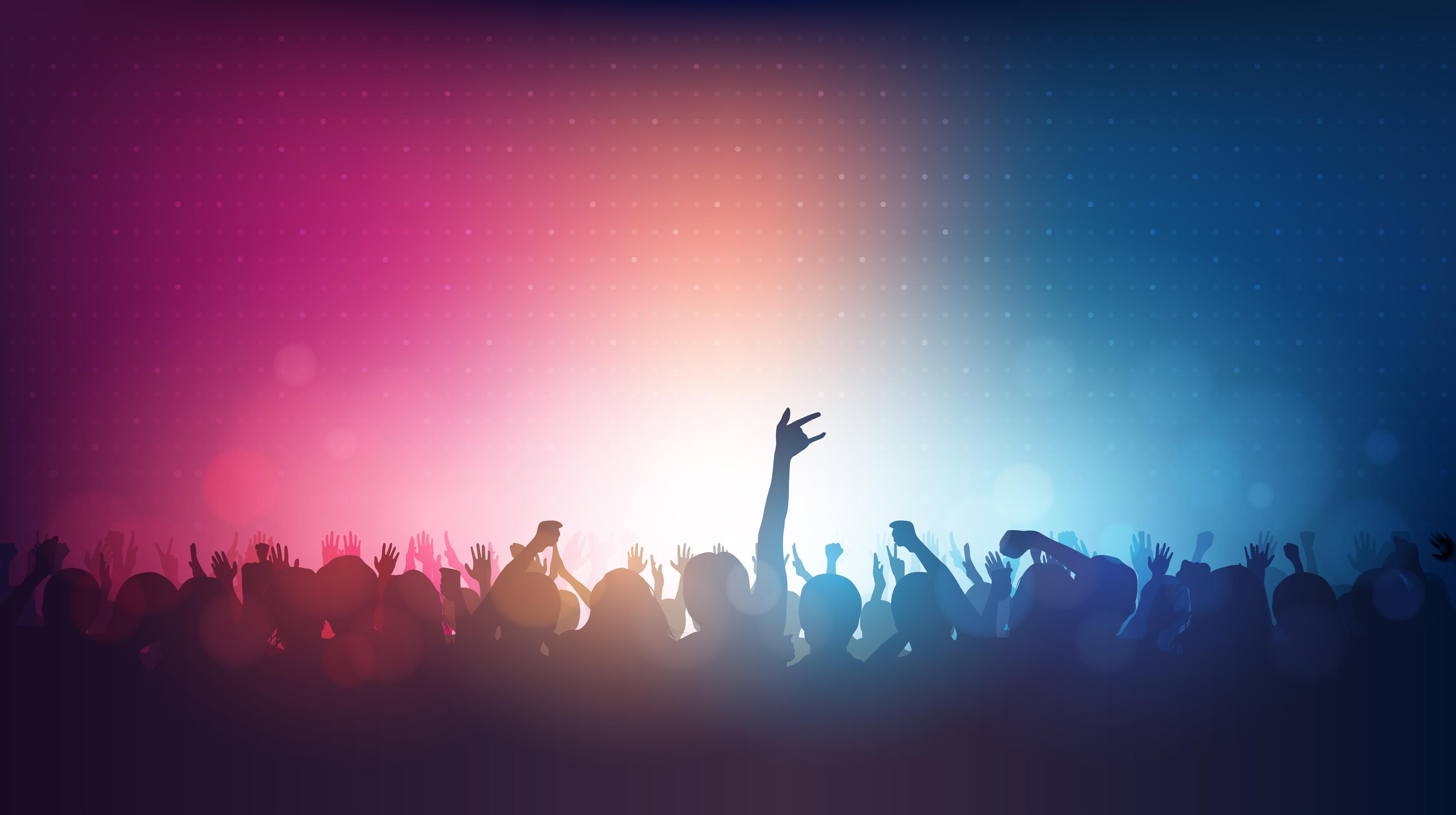 Partymenschen bei Konzertveranstaltung