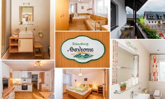 A cozy holiday apartment with light wood interior. The room offers a view of the surroundings and is well equipped.