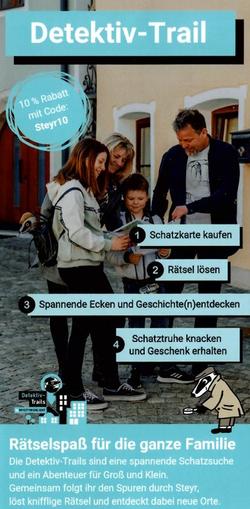 Detektiv-Trail Steyr: Durch die Stadt an den Flüssen