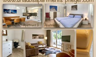 Modern apartment view with a cozy living area and stylish bedroom. Bright and welcoming spaces, perfect for a relaxing stay.