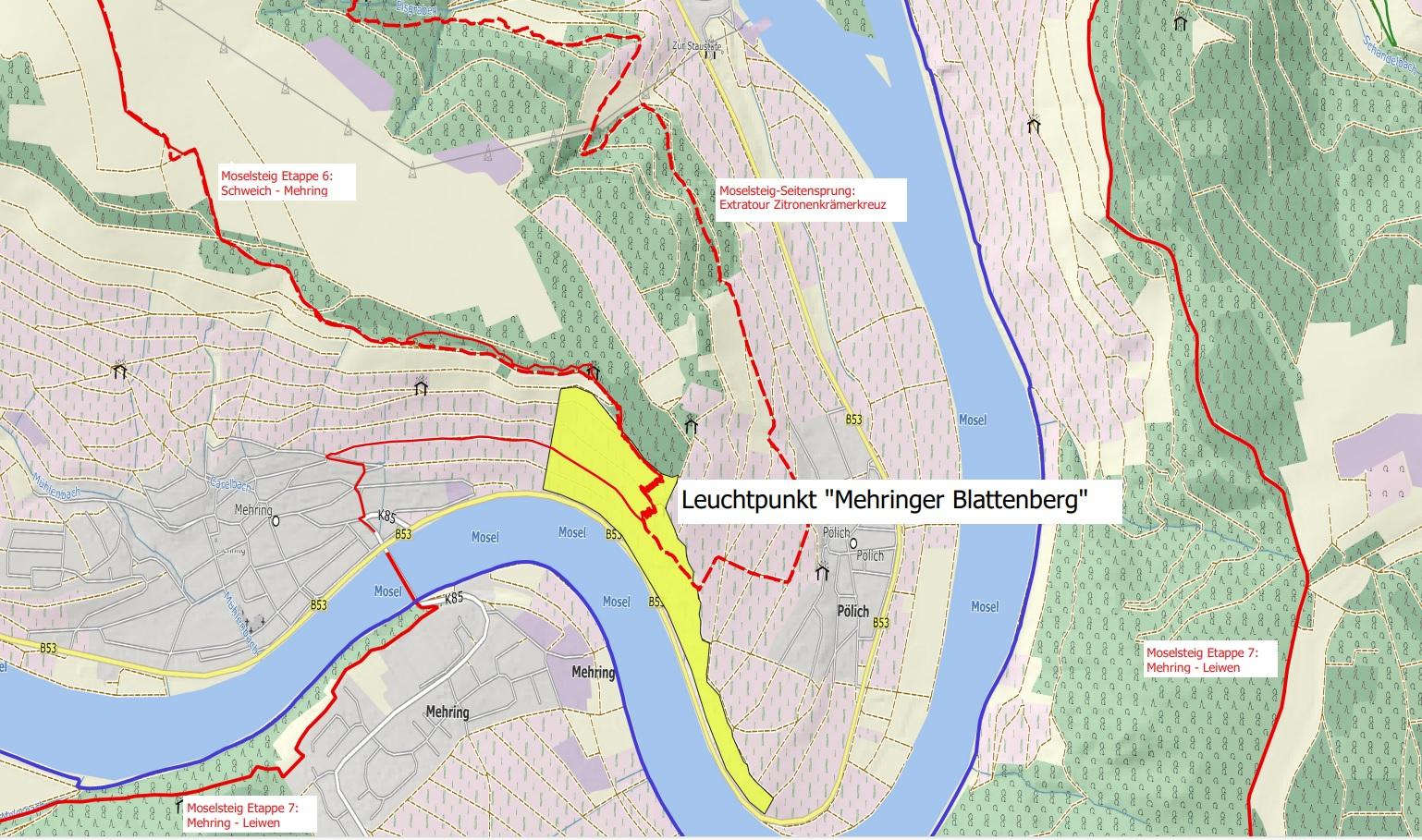 Karte Mehringer Blattenberg