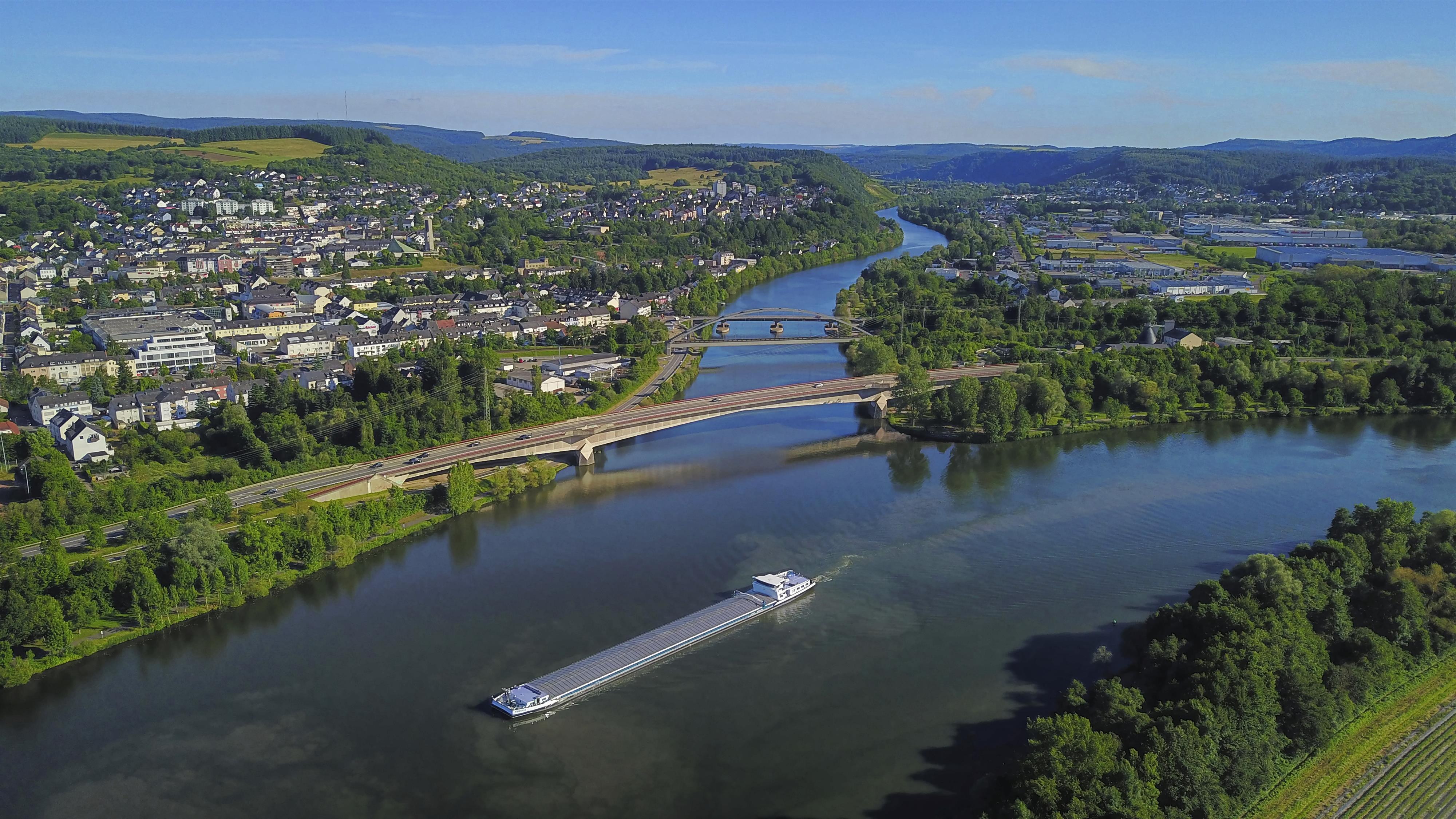 Zusammenfluss von Saar und Mosel