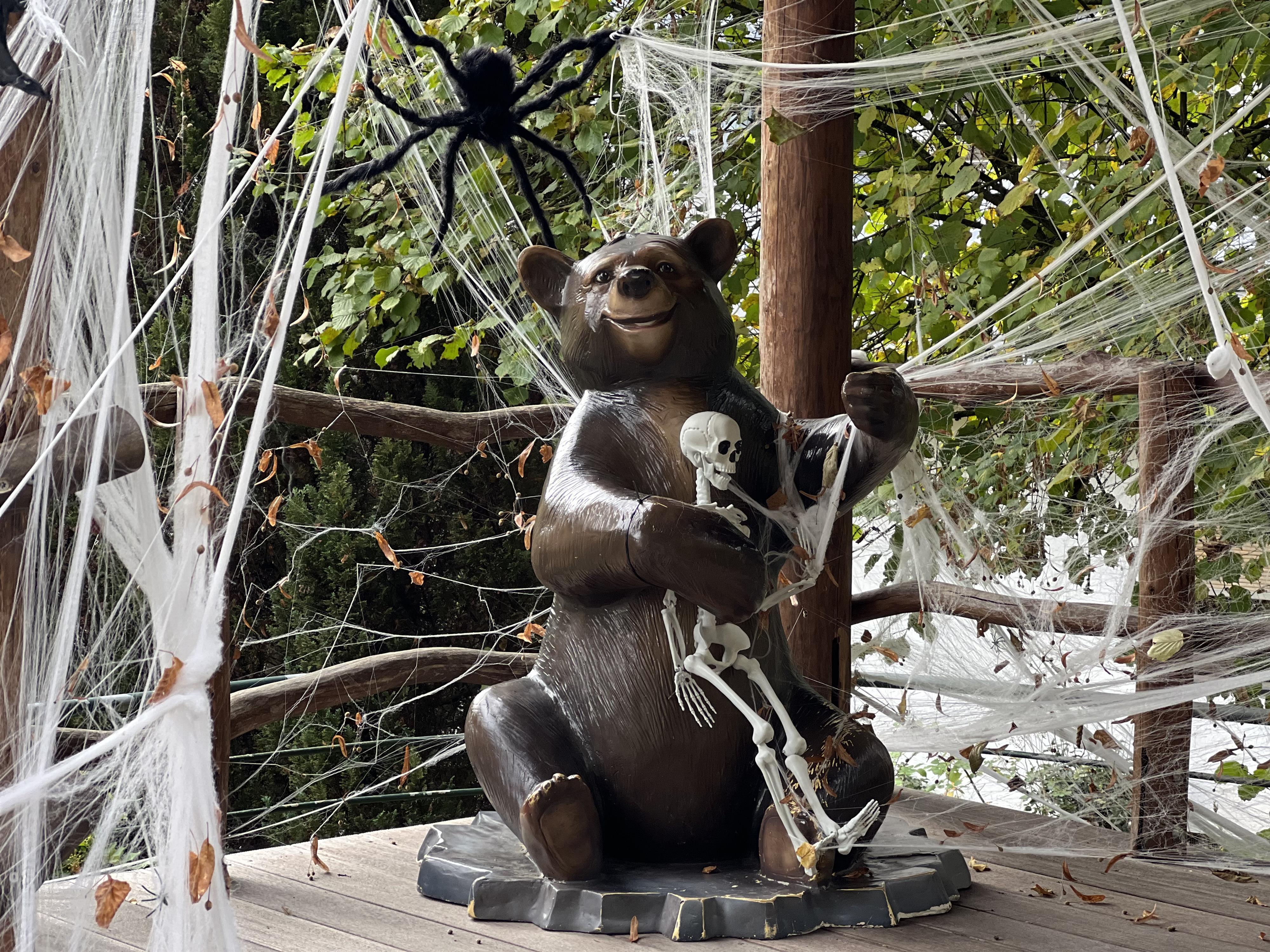 Halloween Bär mit Skelett