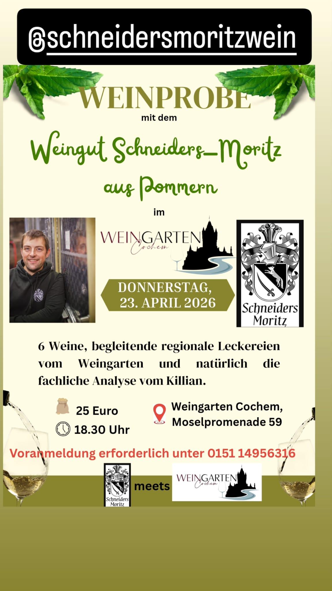 Weinprobe im Weingarten
