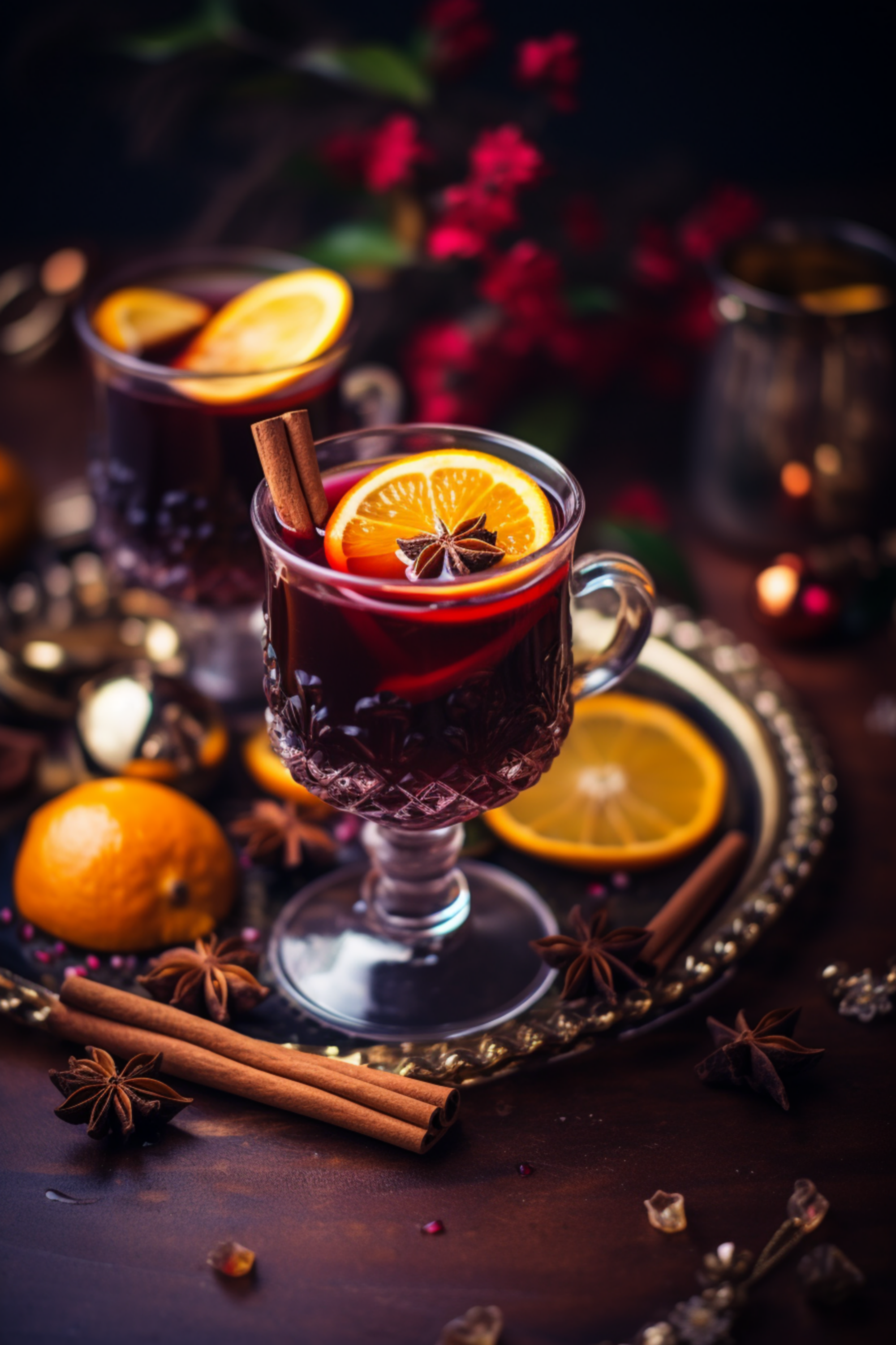 Glühwein mit Gewürzen