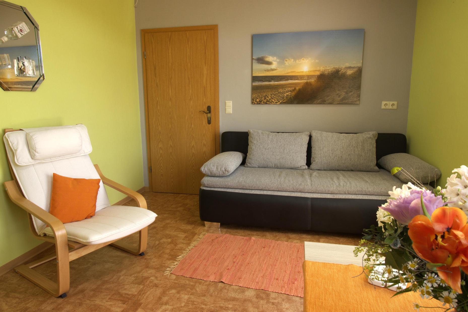 Appartement/Fewo, Dusche, Wohn-/Schlafraum