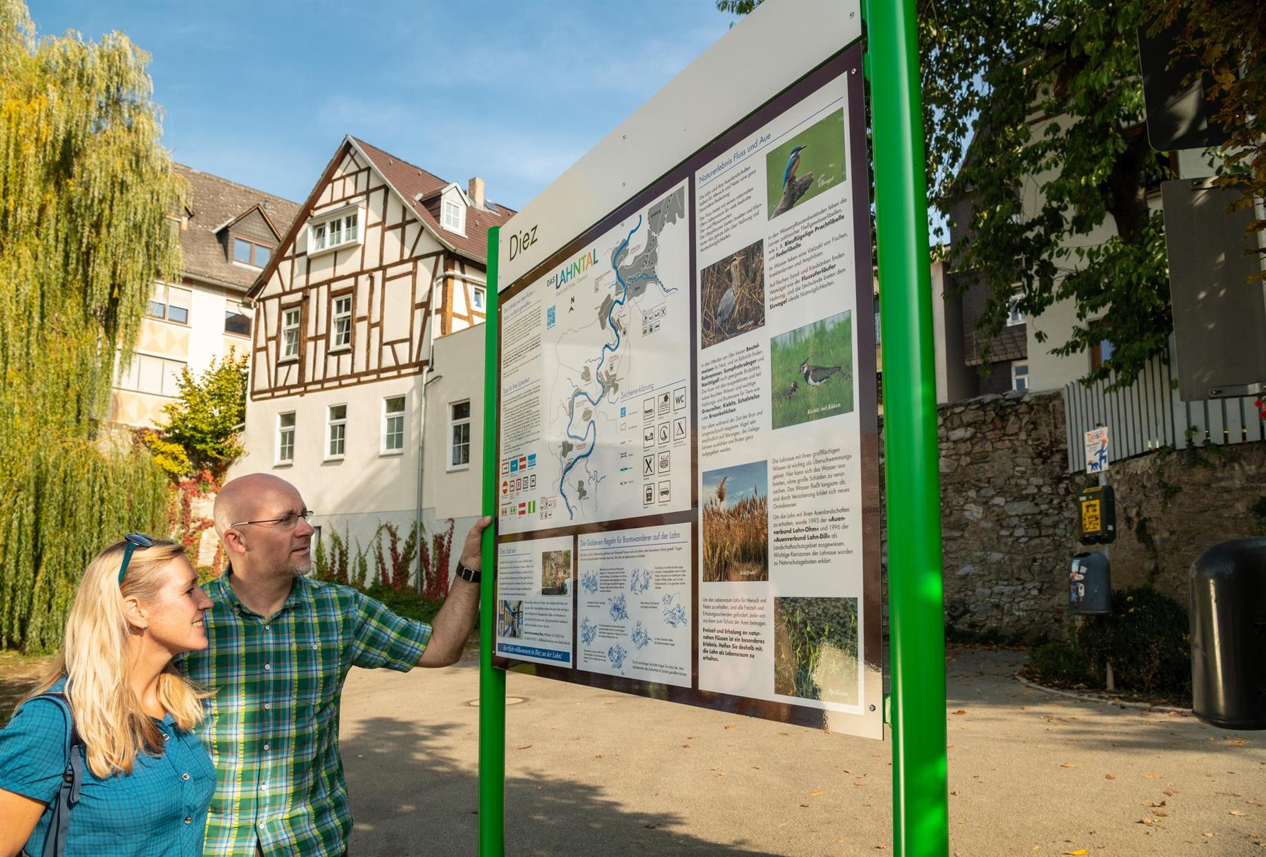 Die Infotafel für Kanuwanderer