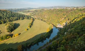 Blick auf das Lahnkraftwerk in Cramberg