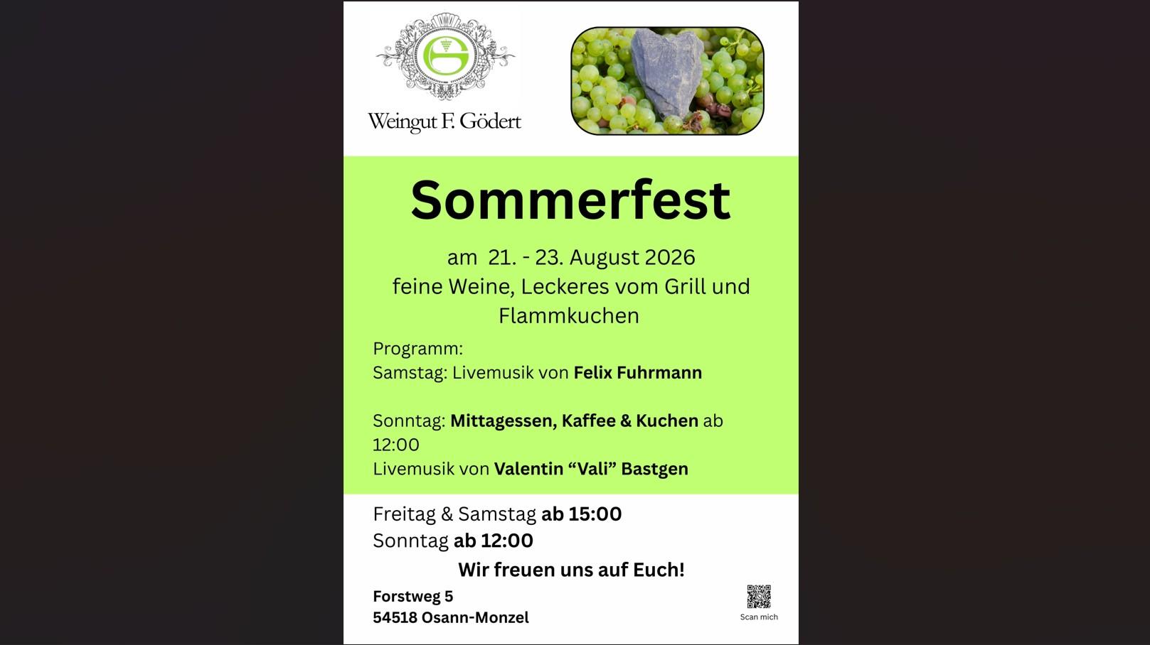 Sommerfest im Weingut