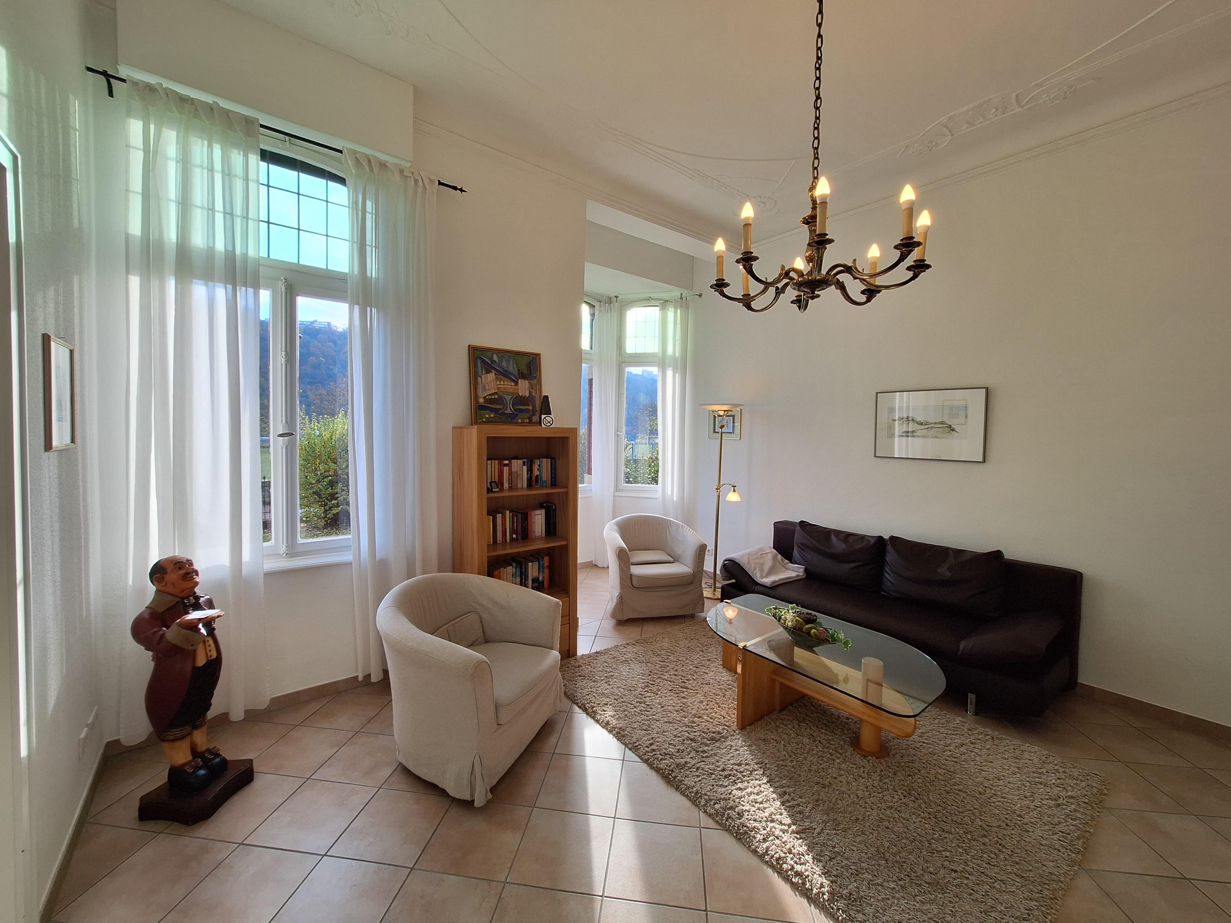 Wohnzimmer mit Rheinblick