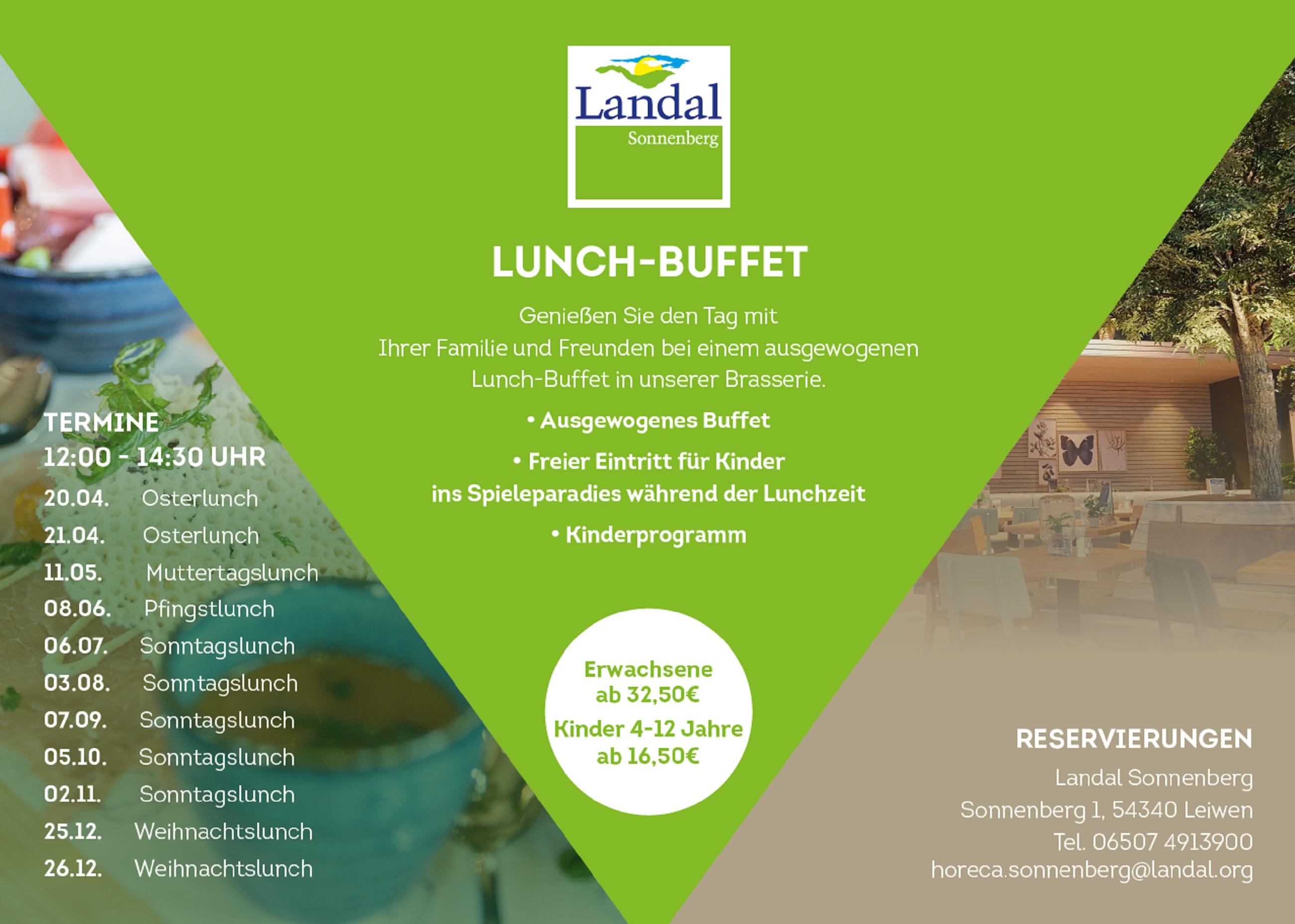 Info-Plakat Lunch-Buffet