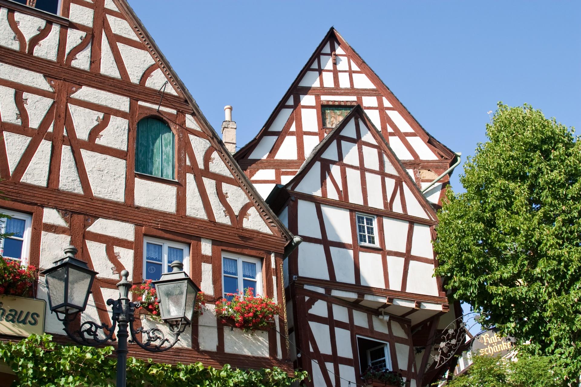 Fachwerk auf dem Marktplatz in Zeltingen-Rachtig