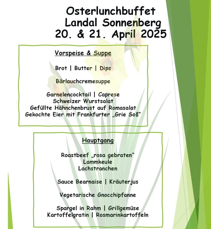 Infos zum Menü