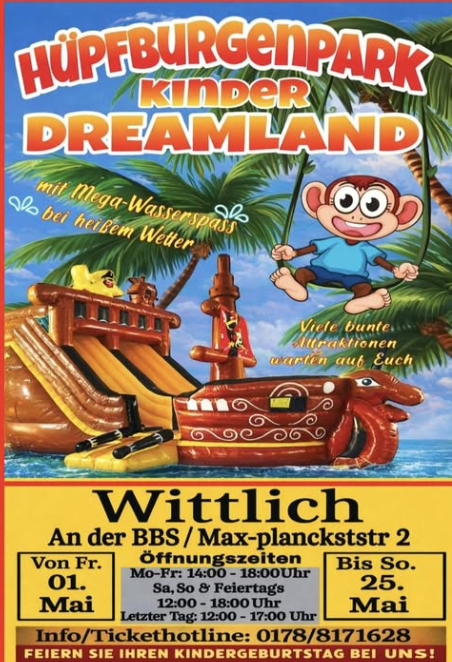 Hüpfburgen Dreamland für Kinder an der BBS