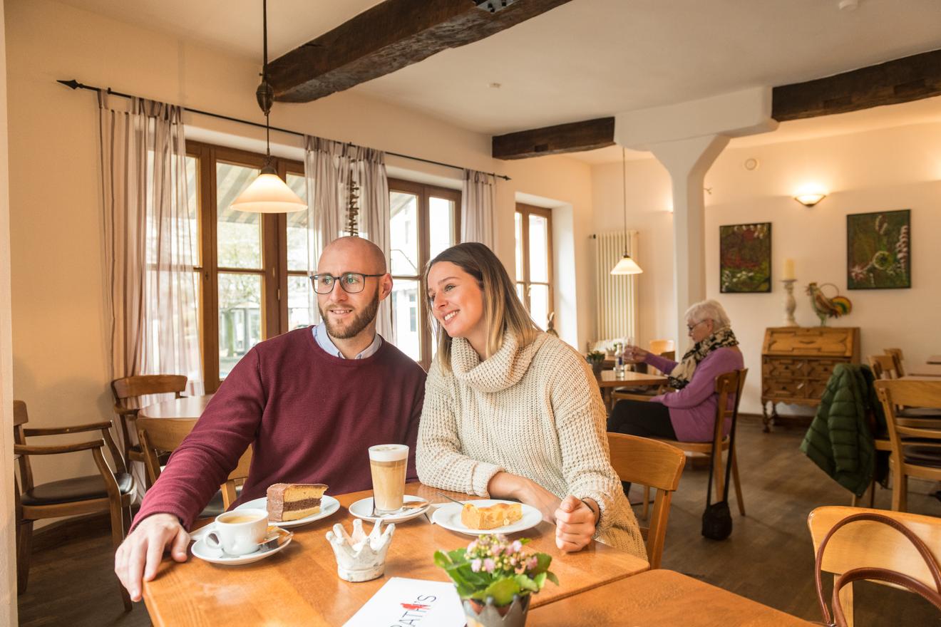 Winterlicher Cafébesuch