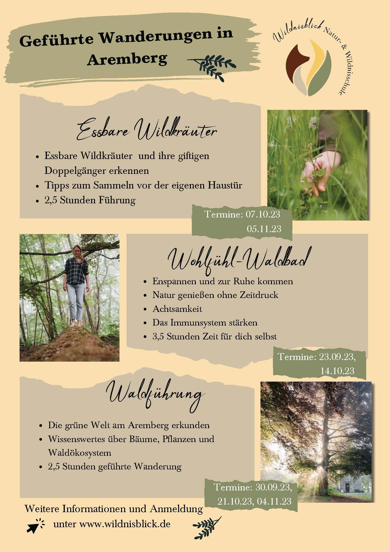 Plakat Wildnisblick | geführte Wanderungen, @ Wildnisblick GbR