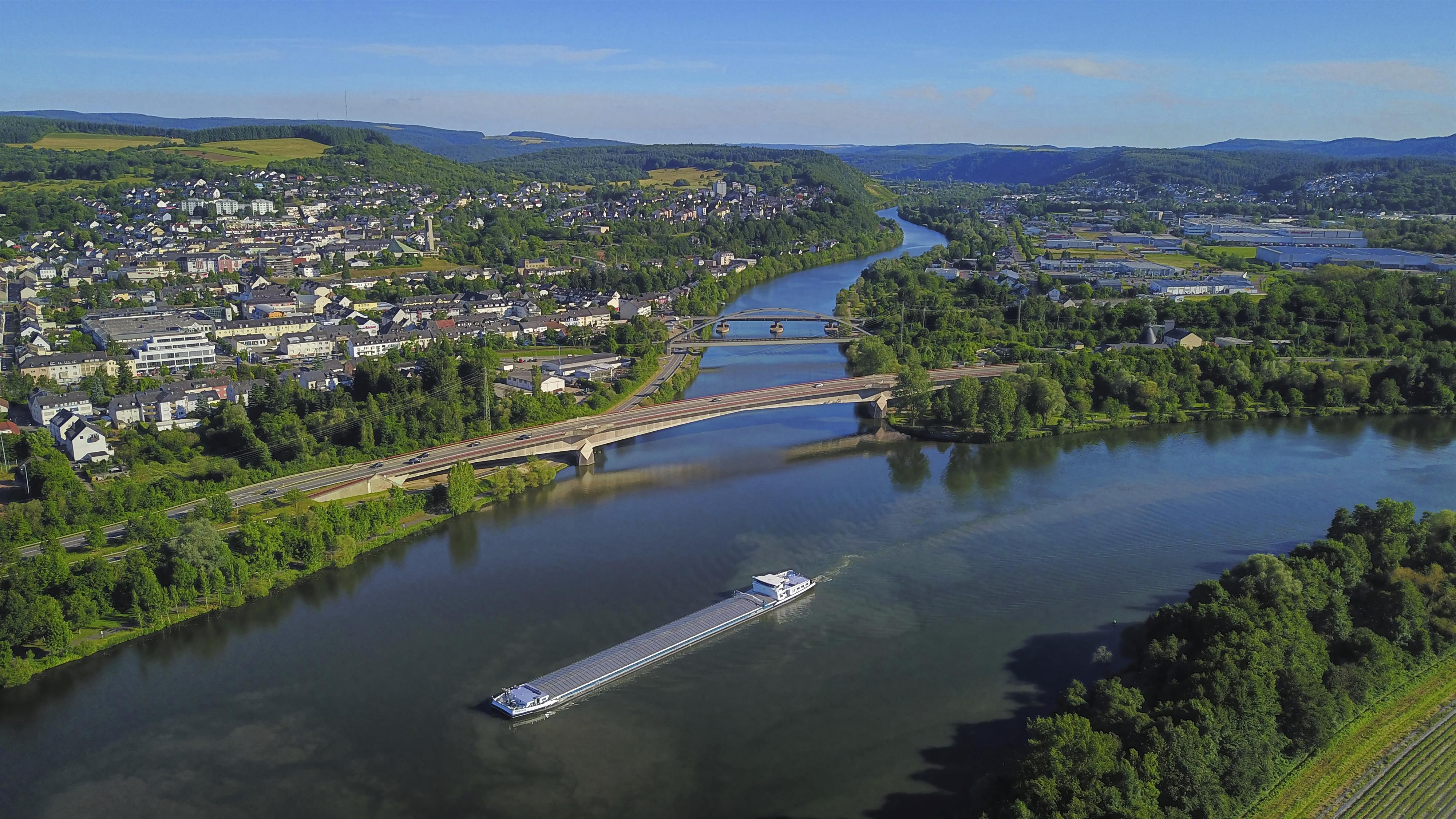 Zusammenfluss Saar und Mosel