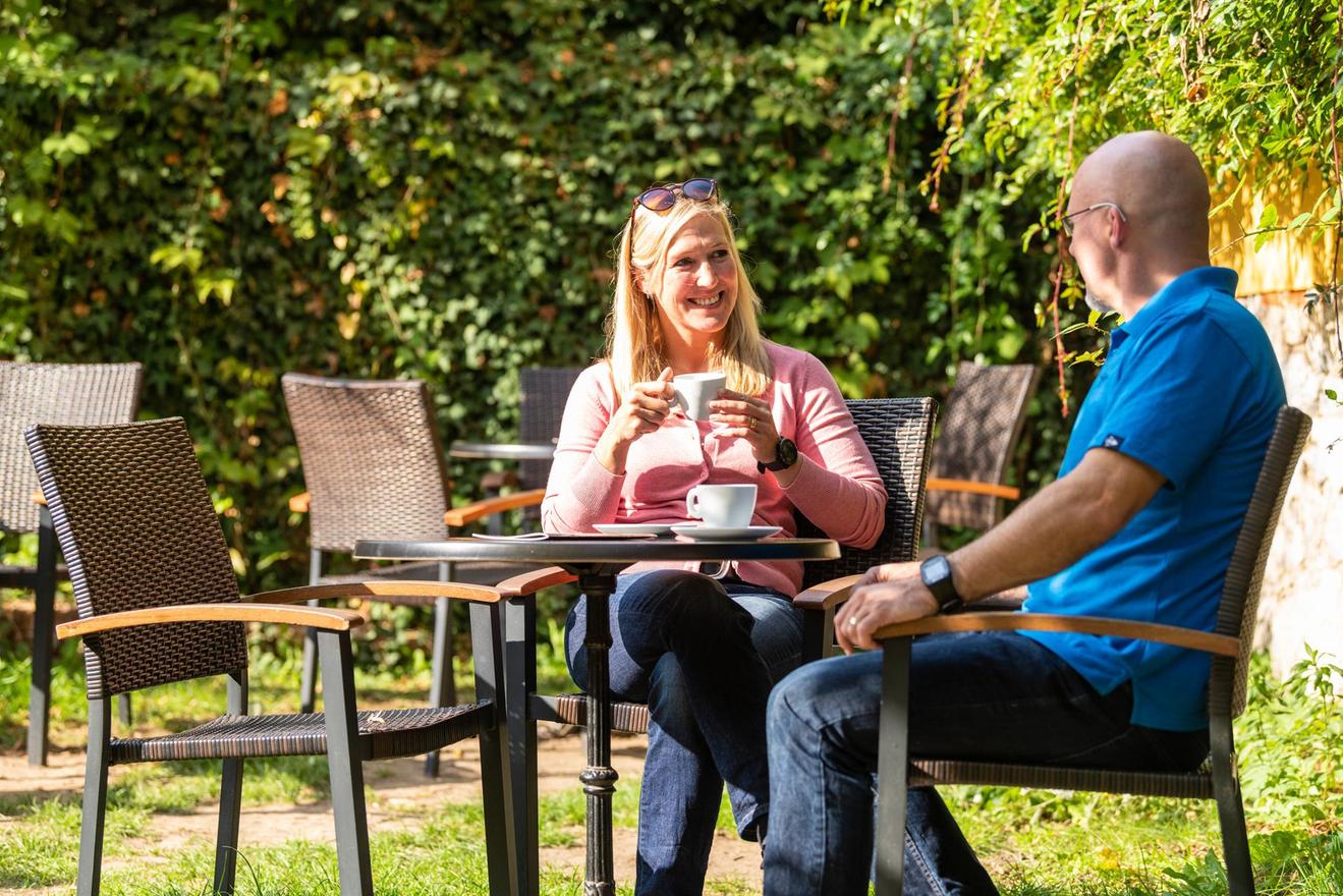 Kaffeepause im Garten