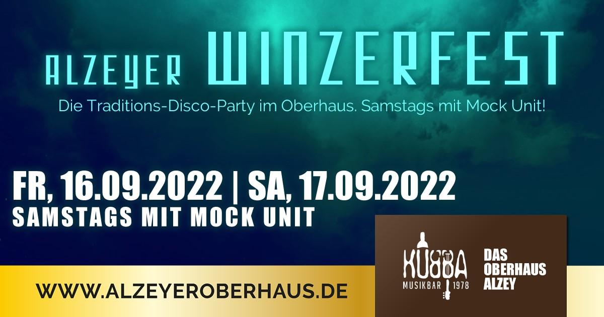 Flyer Alzeyer Oberhaus Winzerfestparty