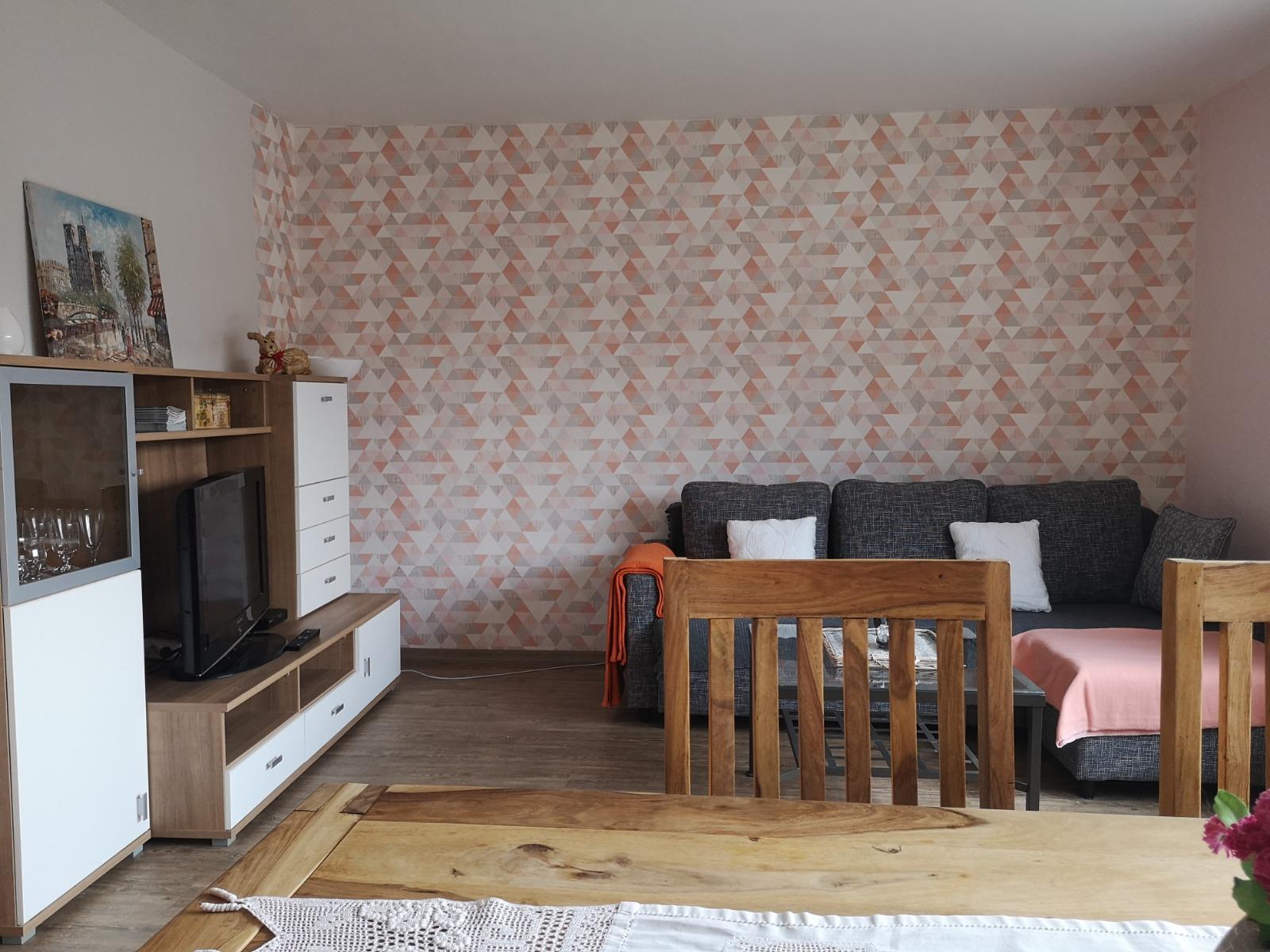 Wohnzimmer mit Schlafcouch