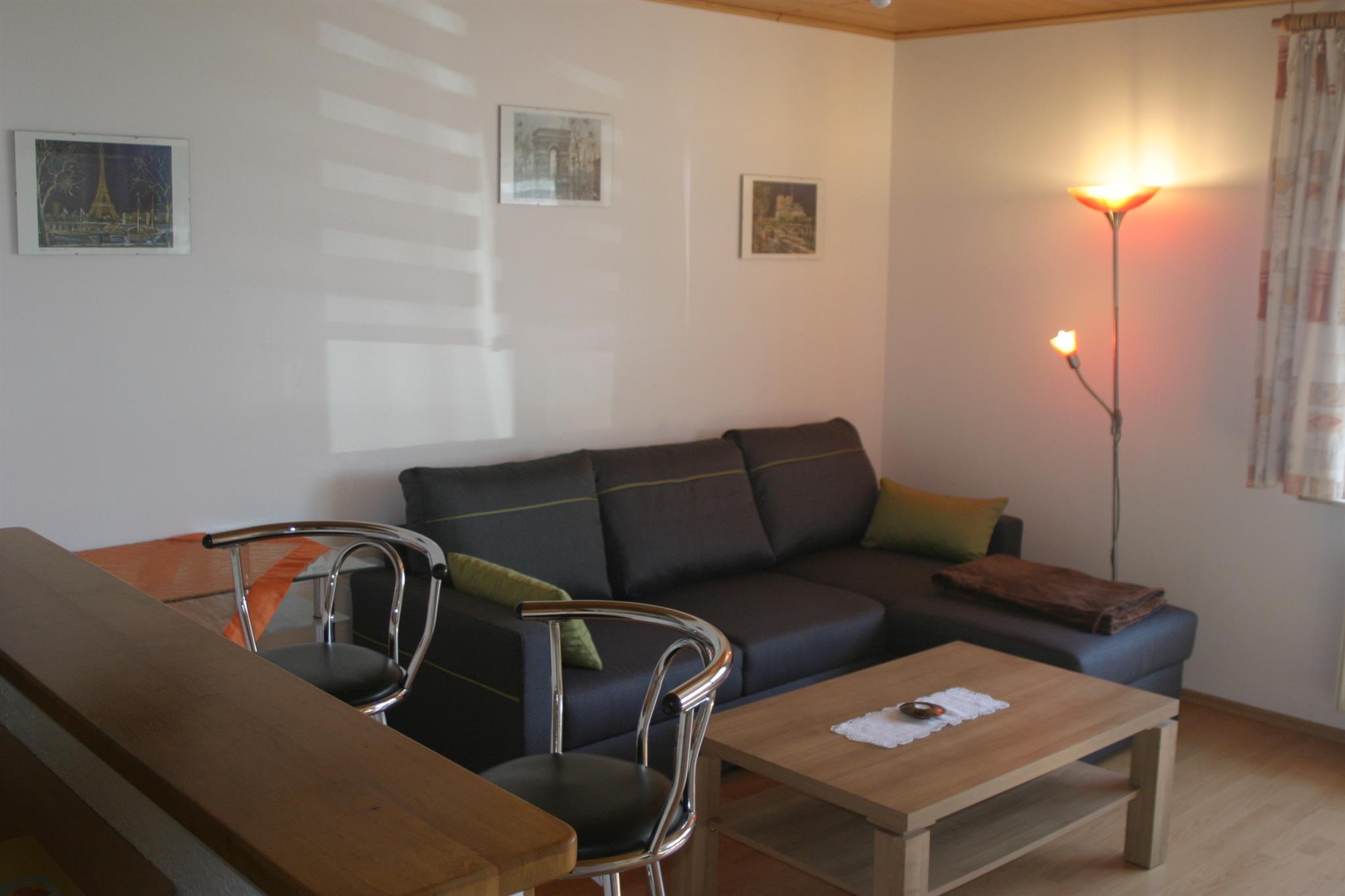 Wohnzimmer mit Schlafsofa