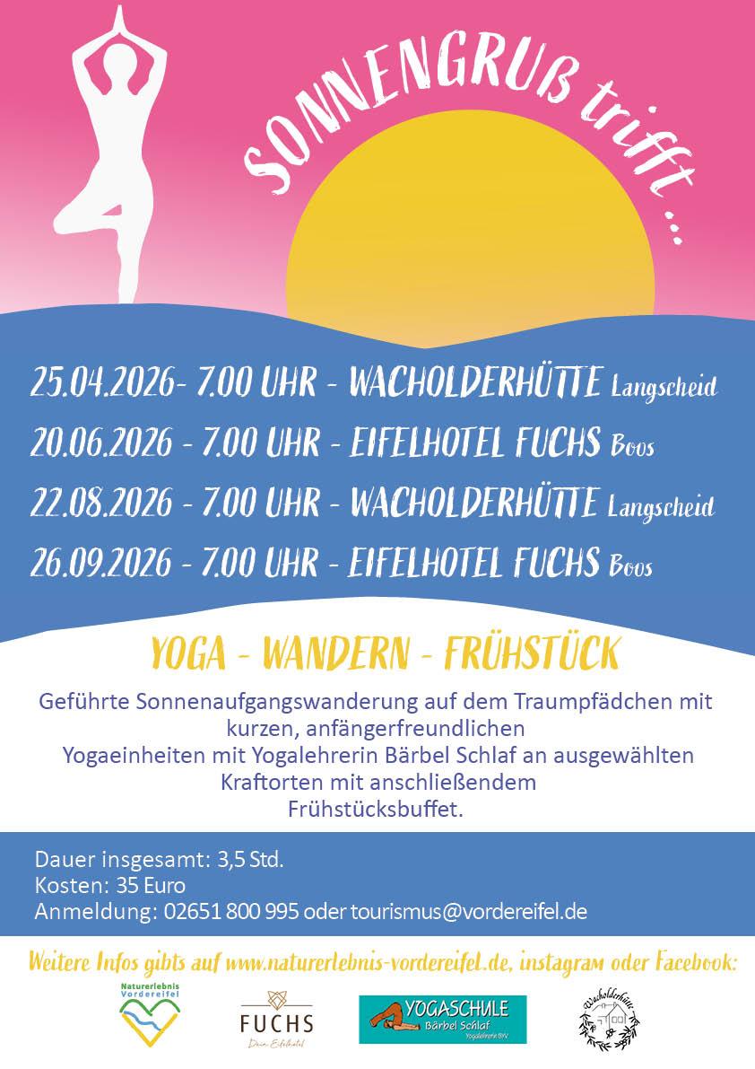 Yoga Wanderrung 2025, @ Touristik-Büro Vordereifel