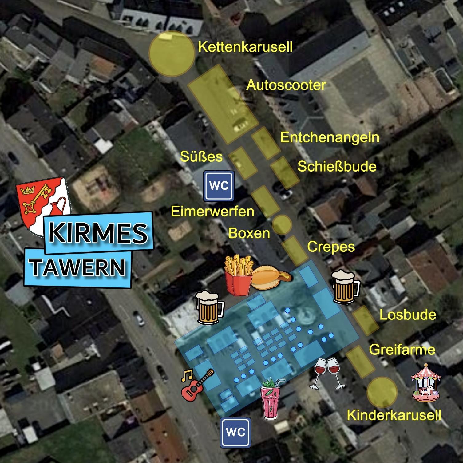 Lageplan Kirmes Tawern