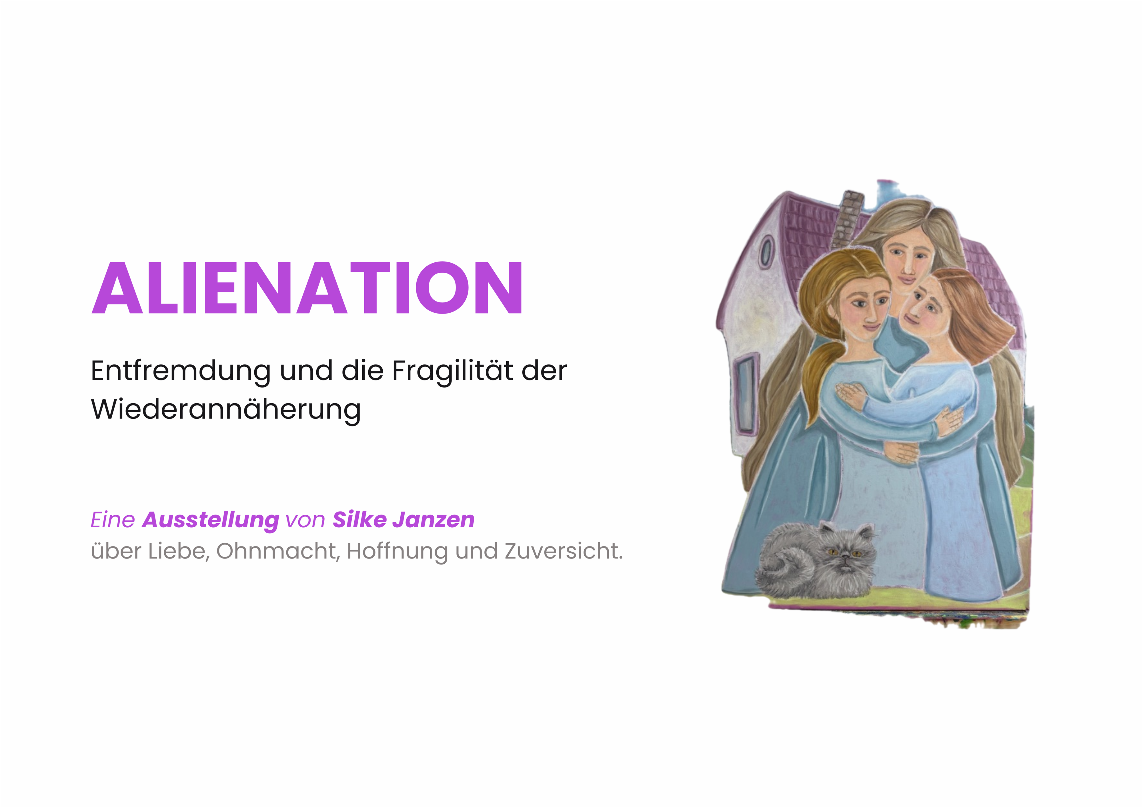 Plakat zur Ausstellung Alienation, @ Atelier Silke Janzen