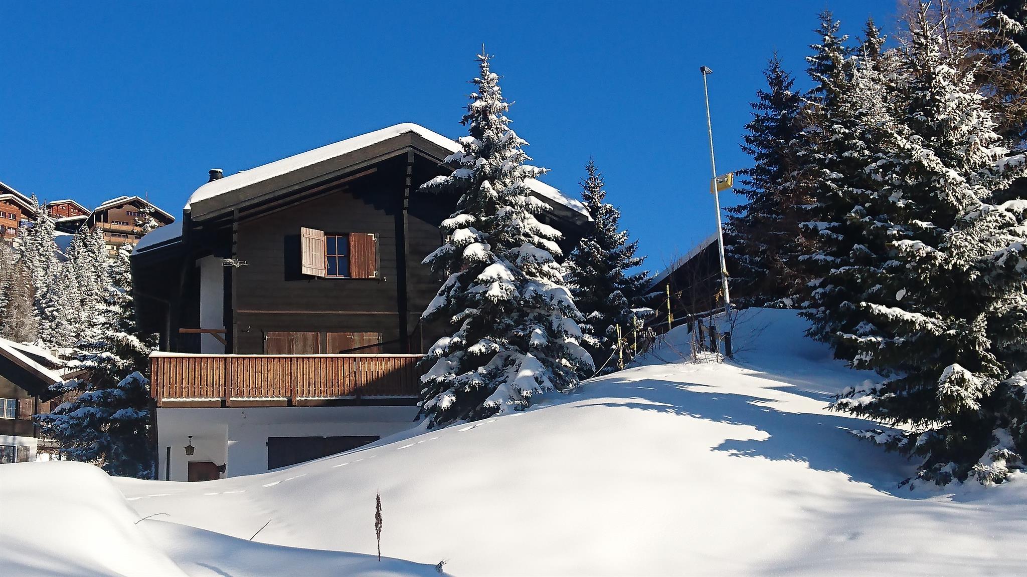 Chalet Rhoneblick im Winter Chalet Rhoneblick im Winter